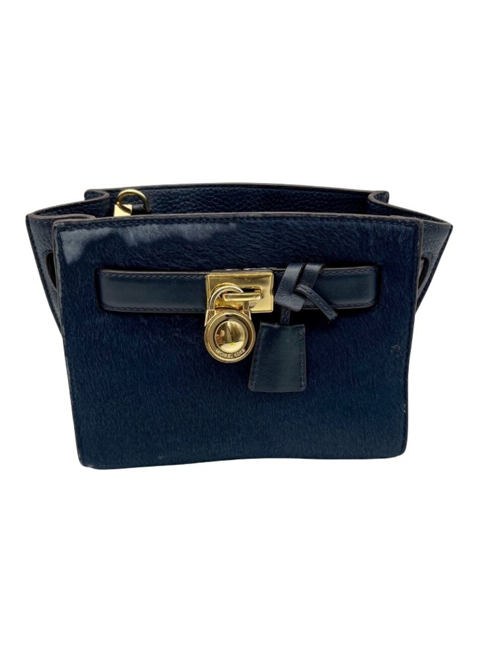 Michael Kors Blue Leather Hamilton Traveler Crossbody Bag